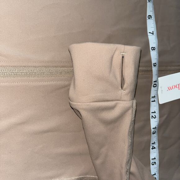 GYM RAINBOW Workout Full Zip Long Sleeve Slim Fit Running Jacket XL Light Brown - Picture 6 of 10